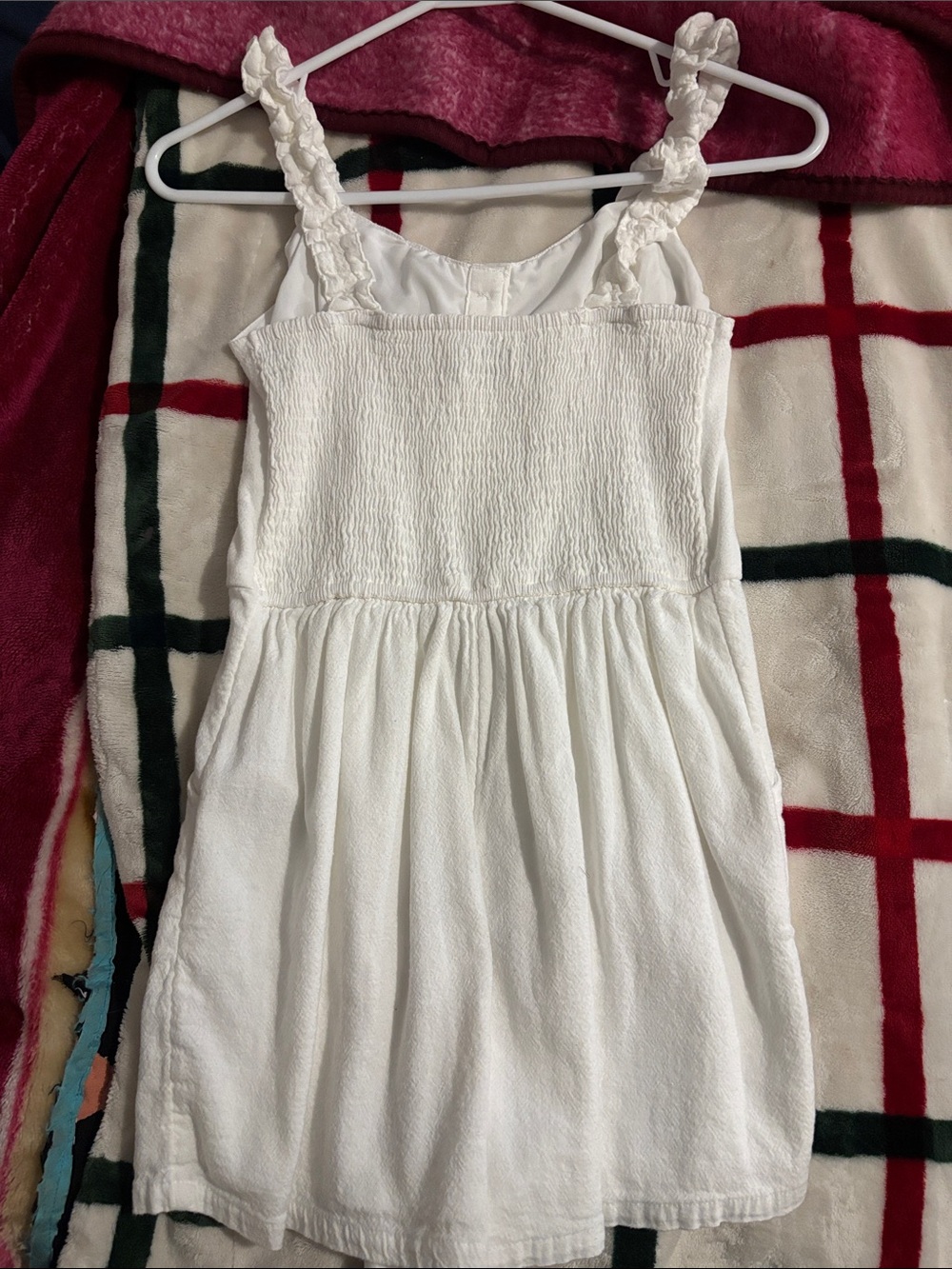 Hollister White Ruffle Strap Button-Front Romper - Picture 2 of 3